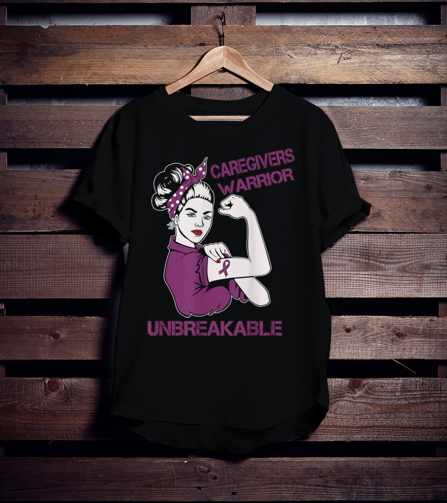 Caregivers Warrior Unbreakable Rosie The Riveter T-Shirt