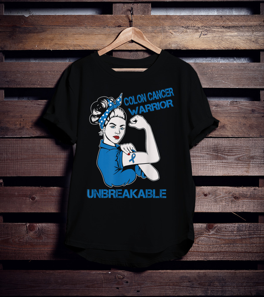 Colon Cancer Warrior Strong Unbreakable T-Shirt