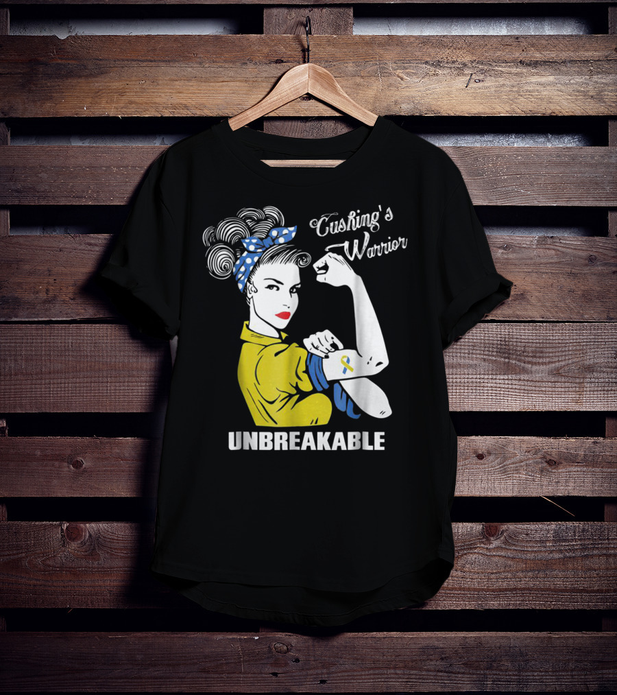 Cushing's Warrior Unbreakable Strong Woman Rosie Riveter T-Shirt