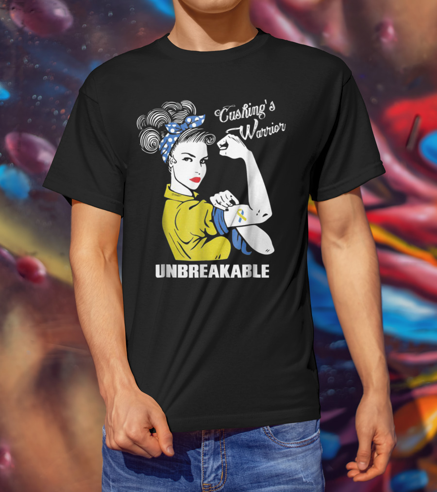 Cushing's Warrior Unbreakable Strong Woman Rosie Riveter T-Shirt