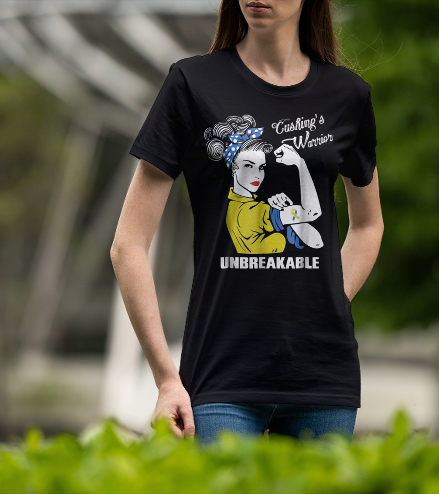 Cushing's Warrior Unbreakable Strong Woman Rosie Riveter T-Shirt