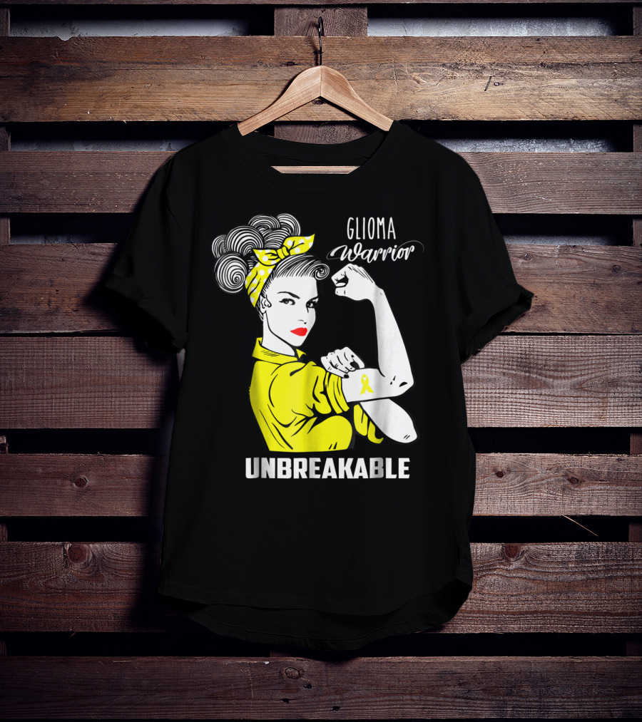 Glioma Warrior Unbreakable Awareness Ribbon T-Shirt