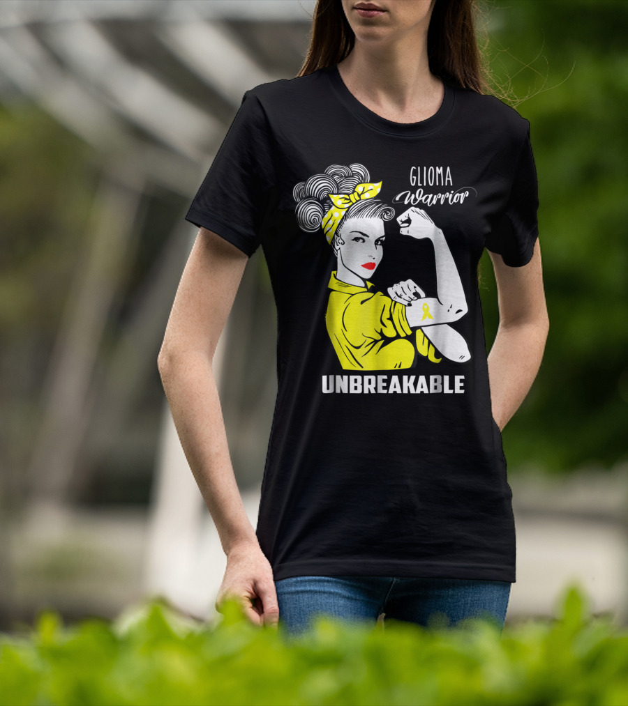 Glioma Warrior Unbreakable Awareness Ribbon T-Shirt
