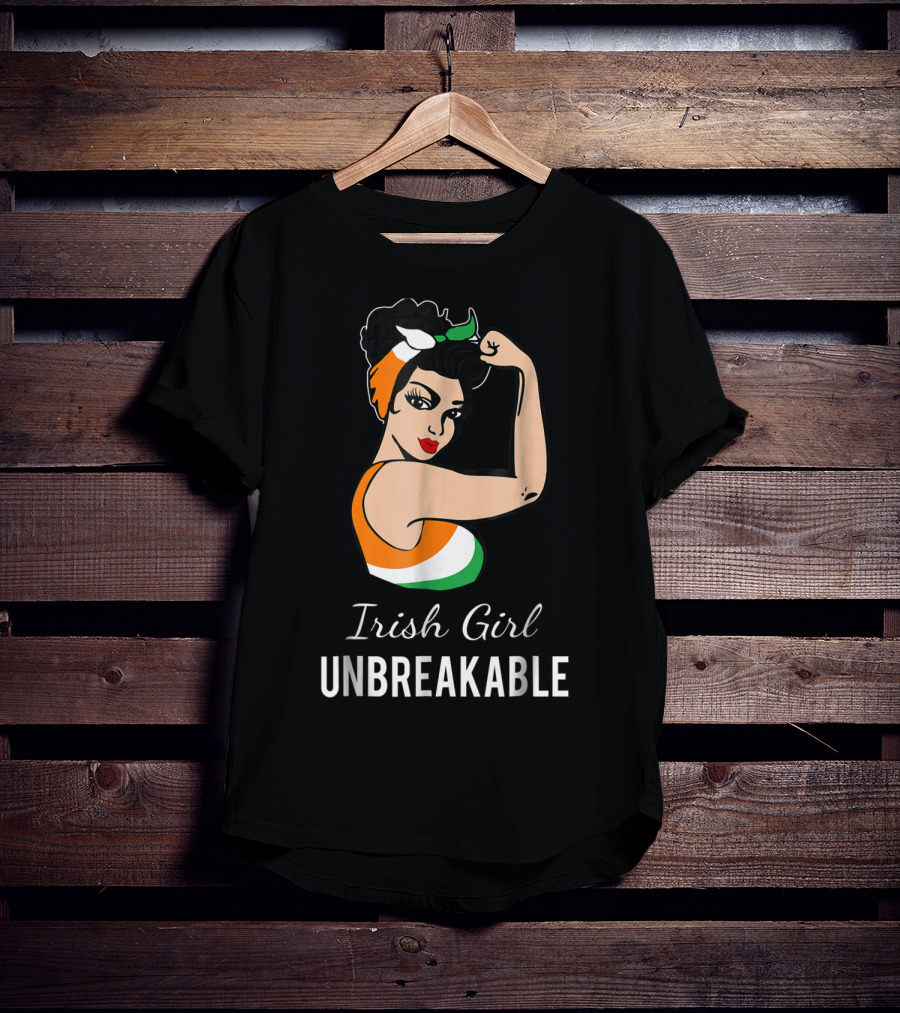 Irish Girl Unbreakable Strong Woman Empowerment T-Shirt
