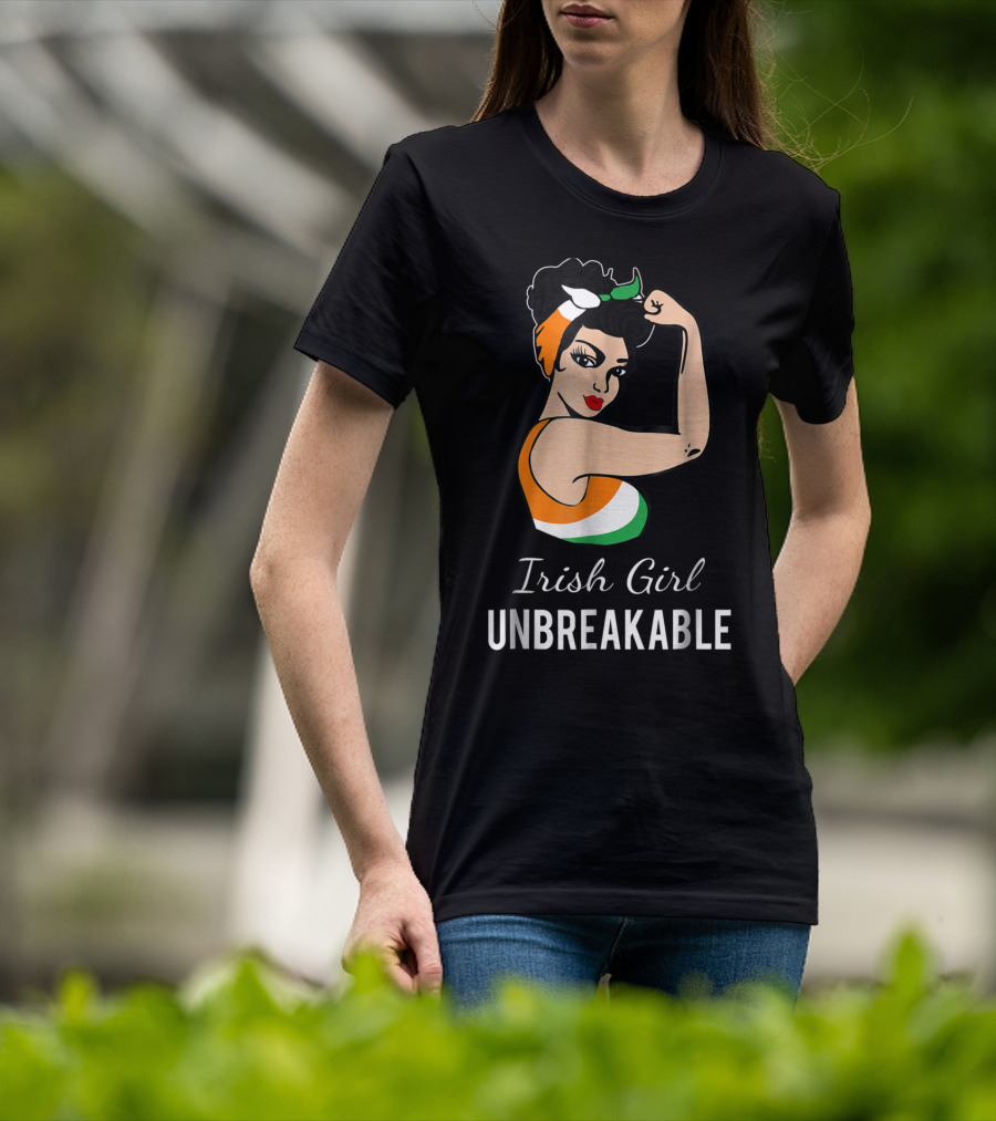 Irish Girl Unbreakable Strong Woman Empowerment T-Shirt