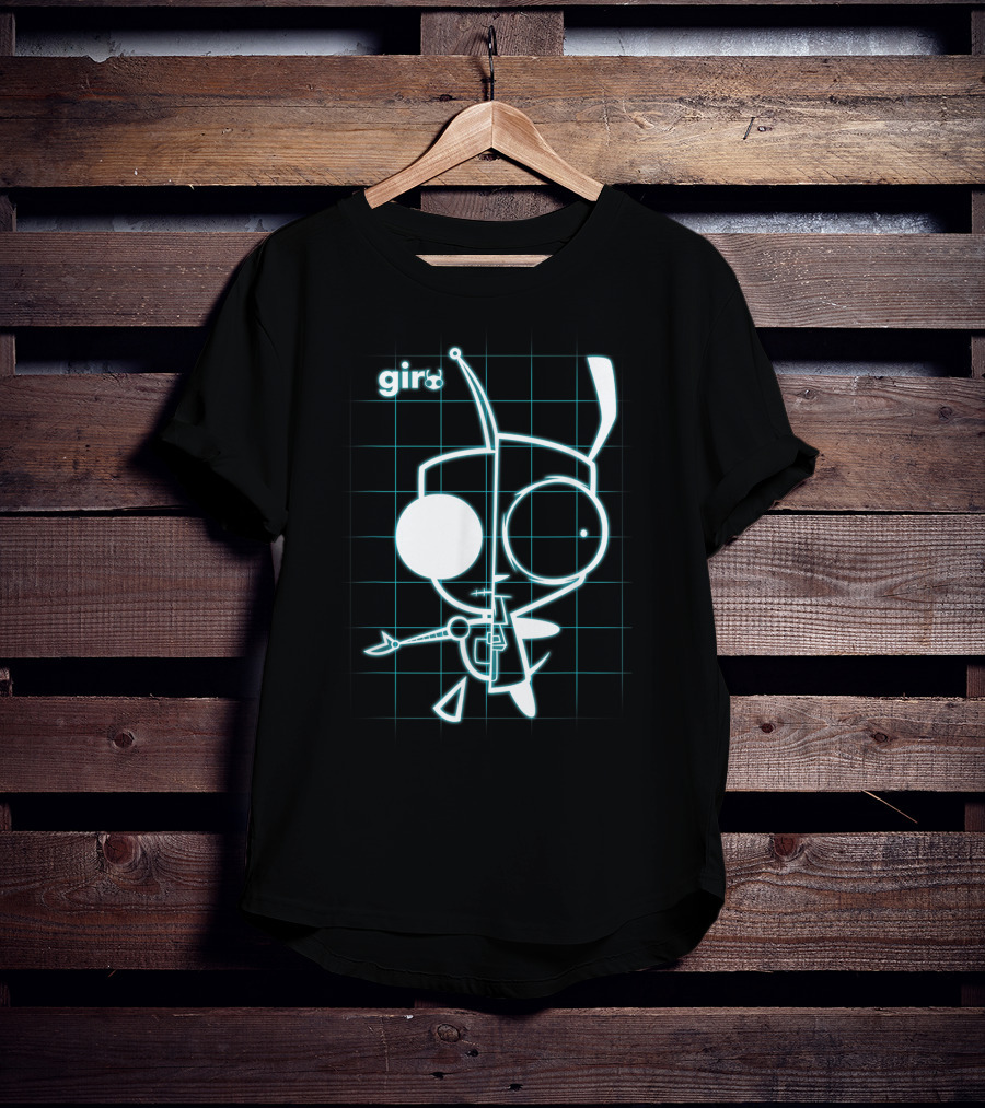 Invader Zim Gir Blueprint Grid T-Shirt