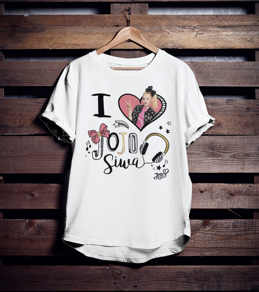 I Love Jojo Siwa Heart Bow Headphones Music Jojo Siwa T-Shirt