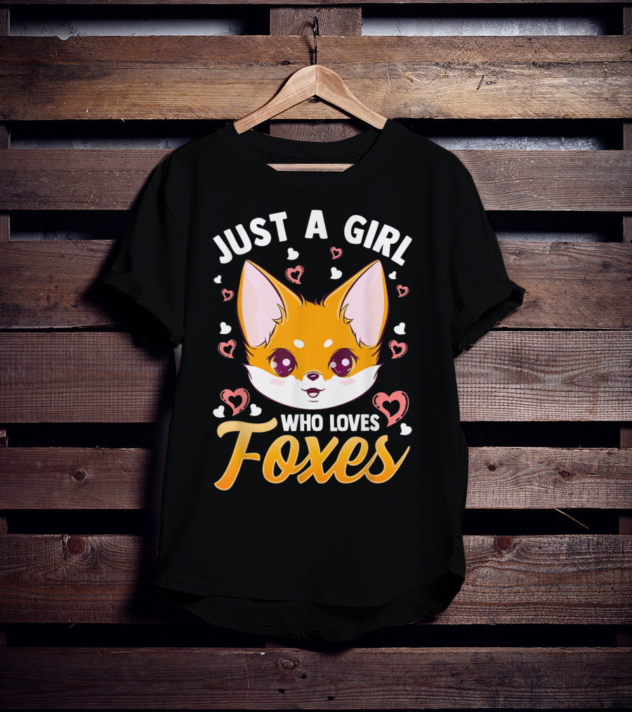 Just A Girl Who Loves Foxes Cute Fox Heart T-Shirt