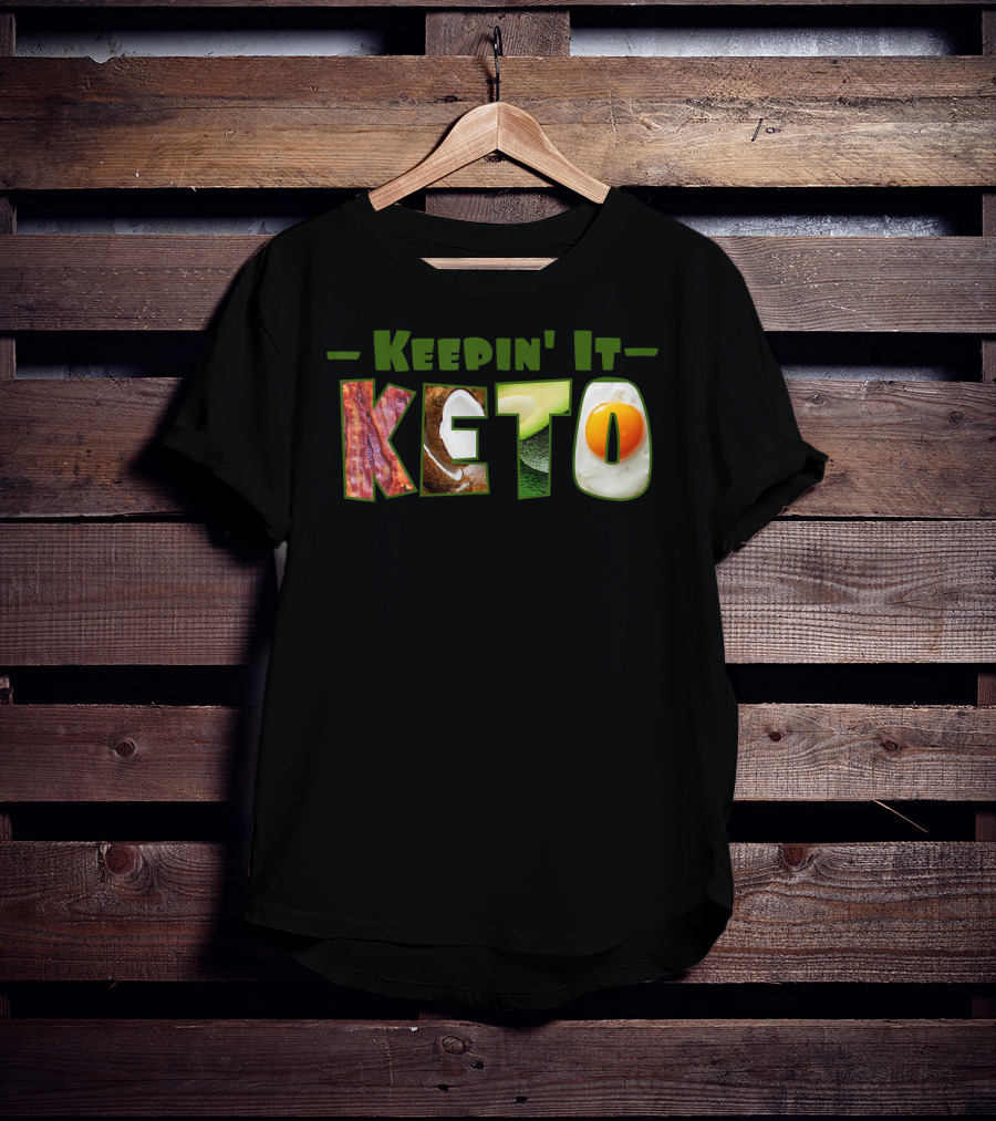 Keepin It Keto Diet Bacon Avocado Egg Breakfast T-Shirt