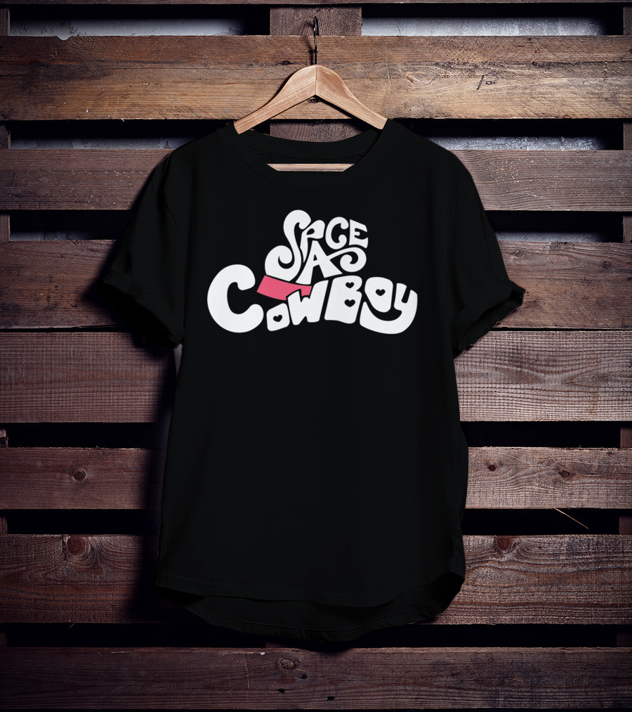 Space Cowboy Retro Typography T-Shirt
