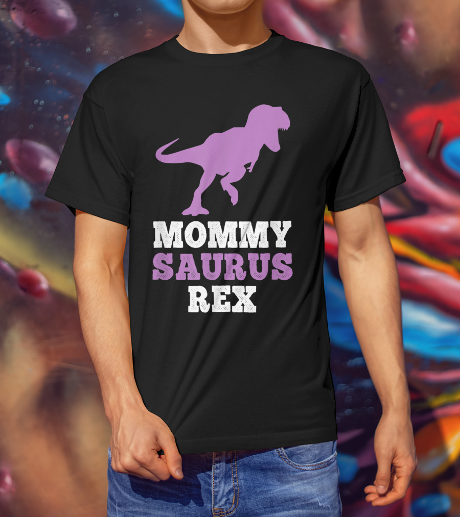 Mommysaurus Rex Purple Dinosaur Mother's Day Humor T-Shirt