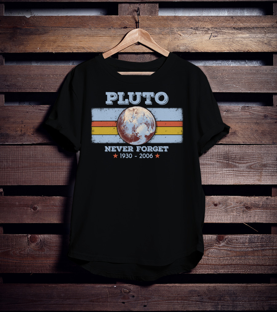 Pluto Never Forget 1930-2006 Retro Astronomy Planet T-Shirt