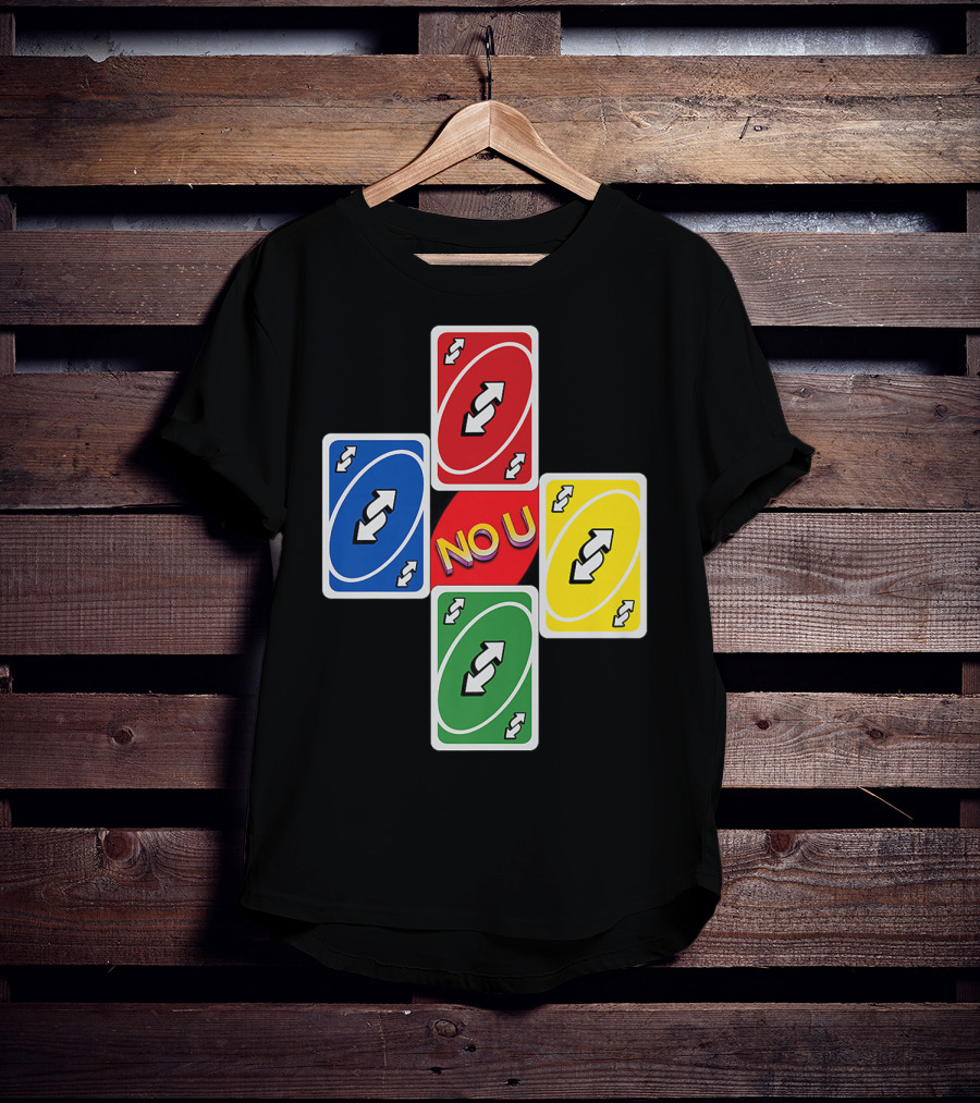 No U Reverse Card Cross Multicolor T-Shirt