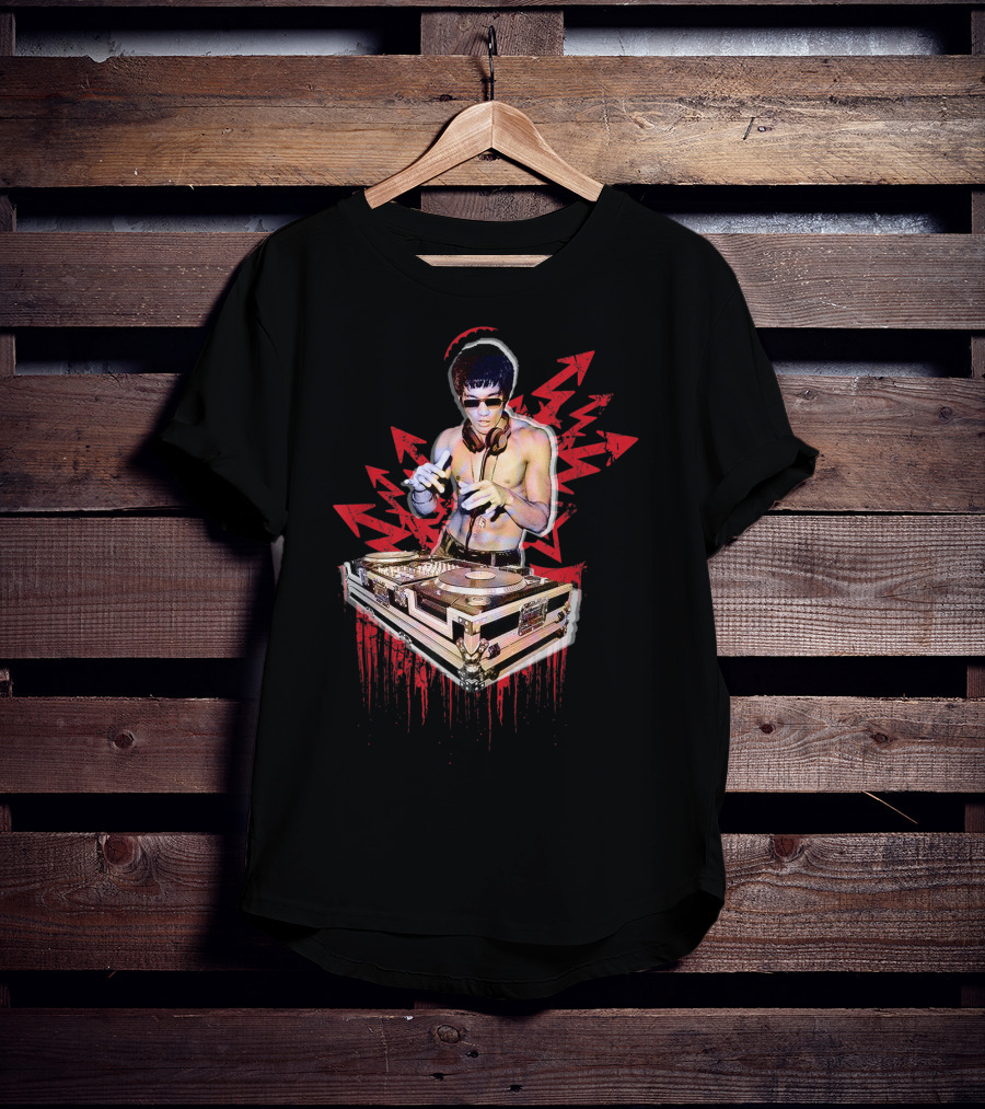 Psycho Bruce Martial Arts DJ Music Lover T-Shirt