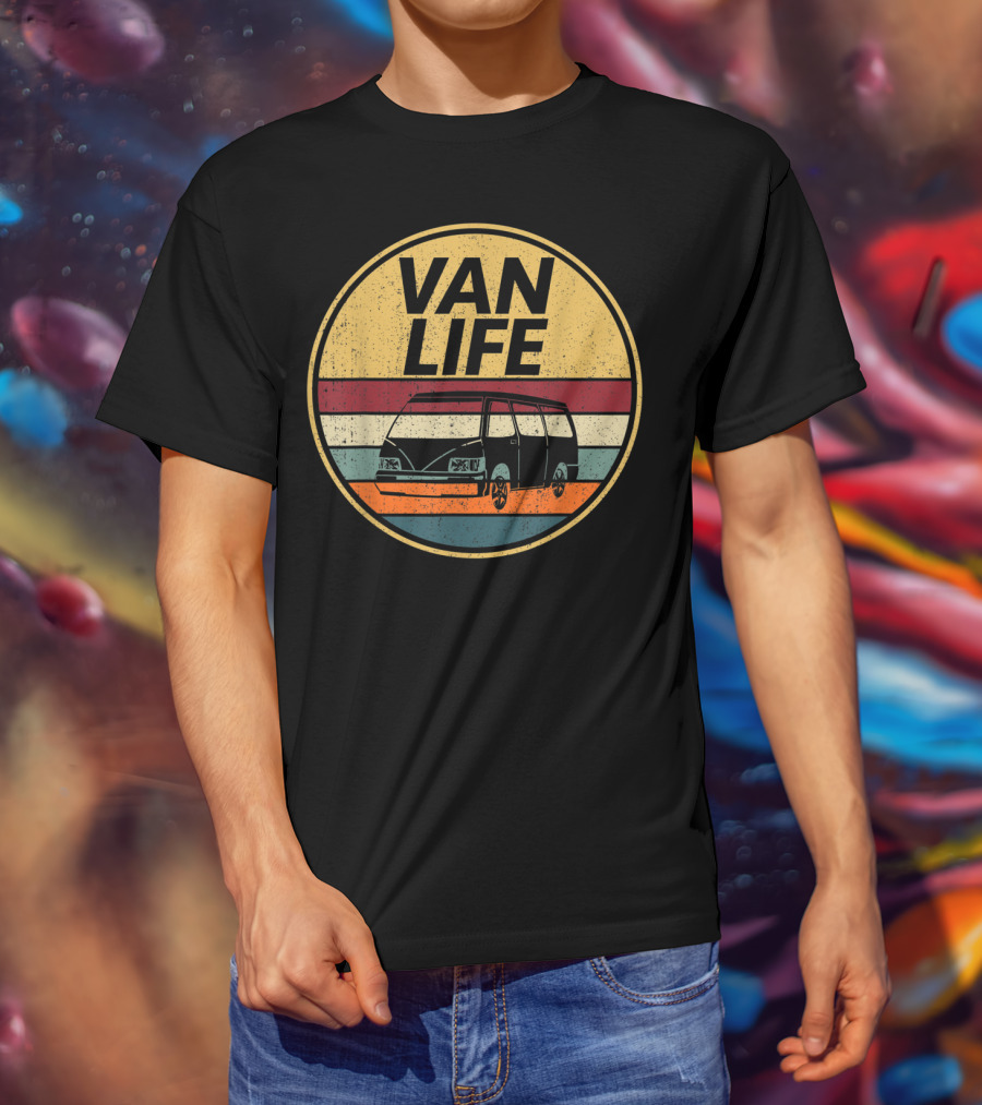 Van Life Retro Camper Vintage Vanlife Adventure T-Shirt