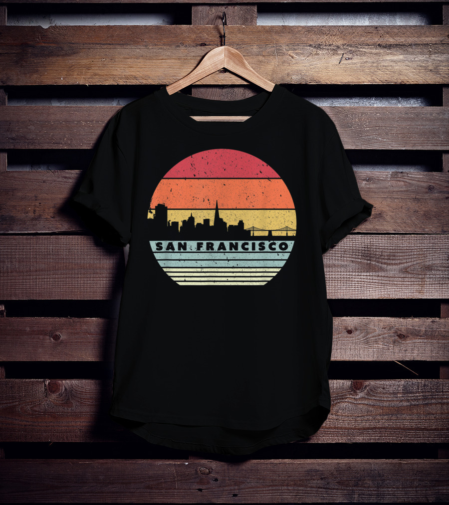 San Francisco Vintage Skyline Souvenir USA T-Shirt