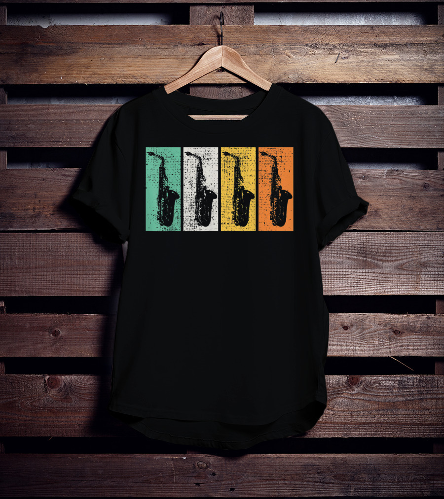 Retro Saxophone Pop Art Marching Band Sax T-Shirt