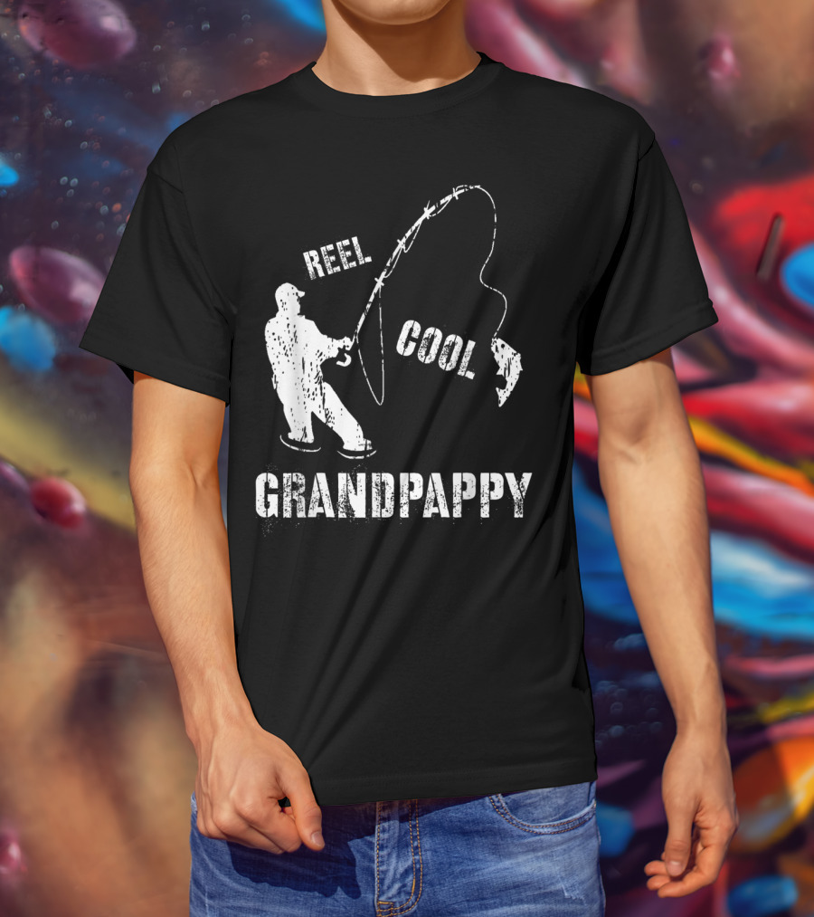Reel Cool Grandpappy Fishing Fisherman Vintage T-Shirt