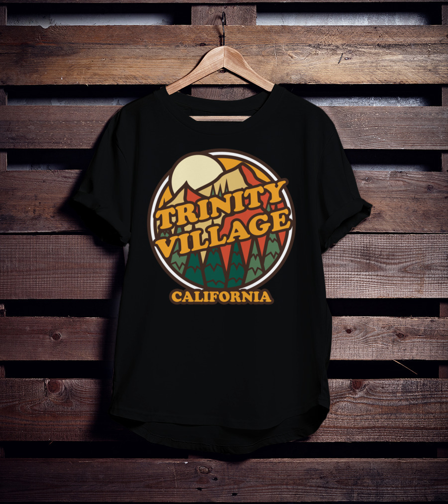 Trinity Village California Vintage Mountain Scenery T-Shirt