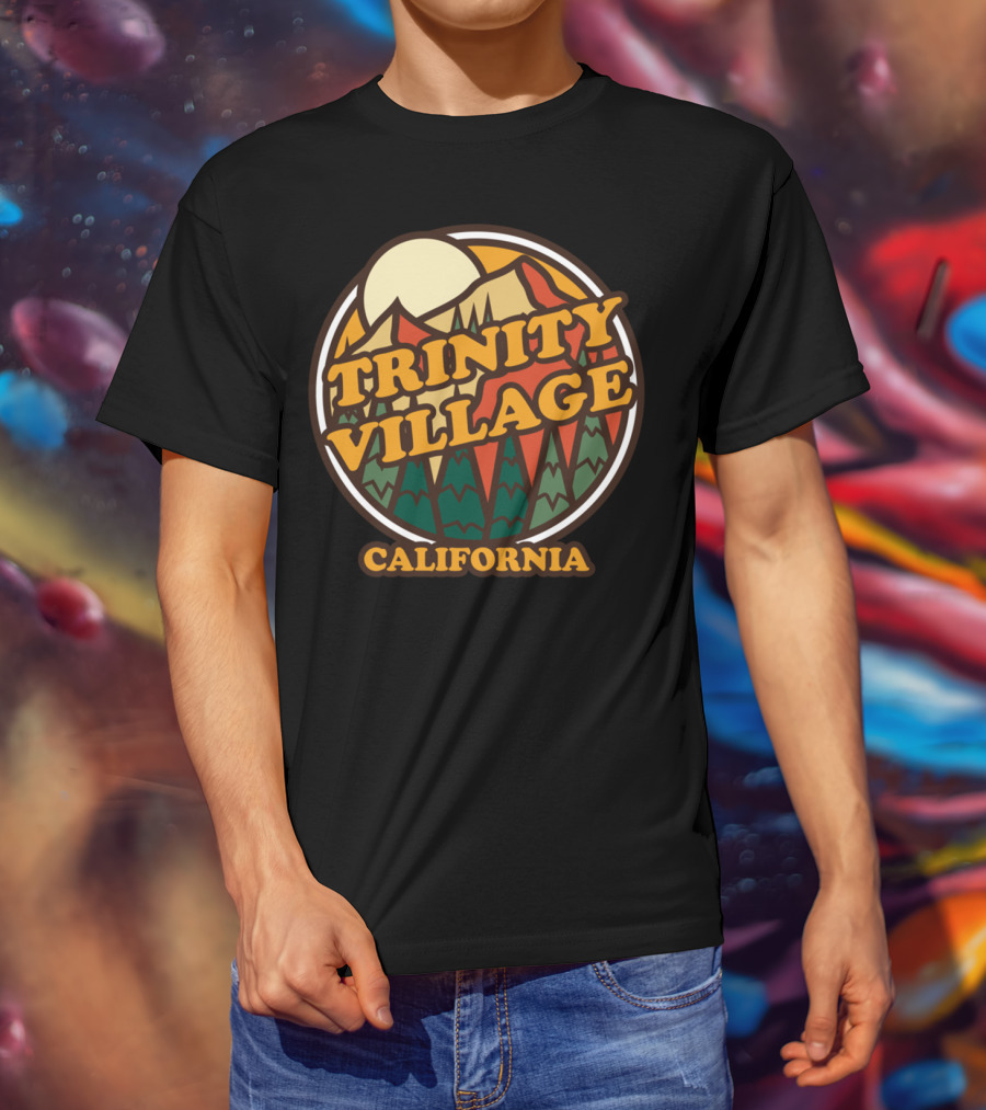 Trinity Village California Vintage Mountain Scenery T-Shirt