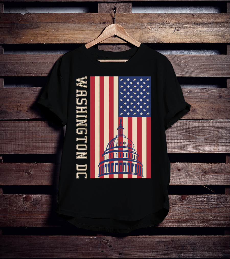 Washington DC American Flag Capitol Building T-Shirt