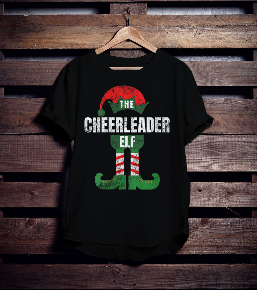 The Cheerleader Elf Christmas Humor Festive T-Shirt