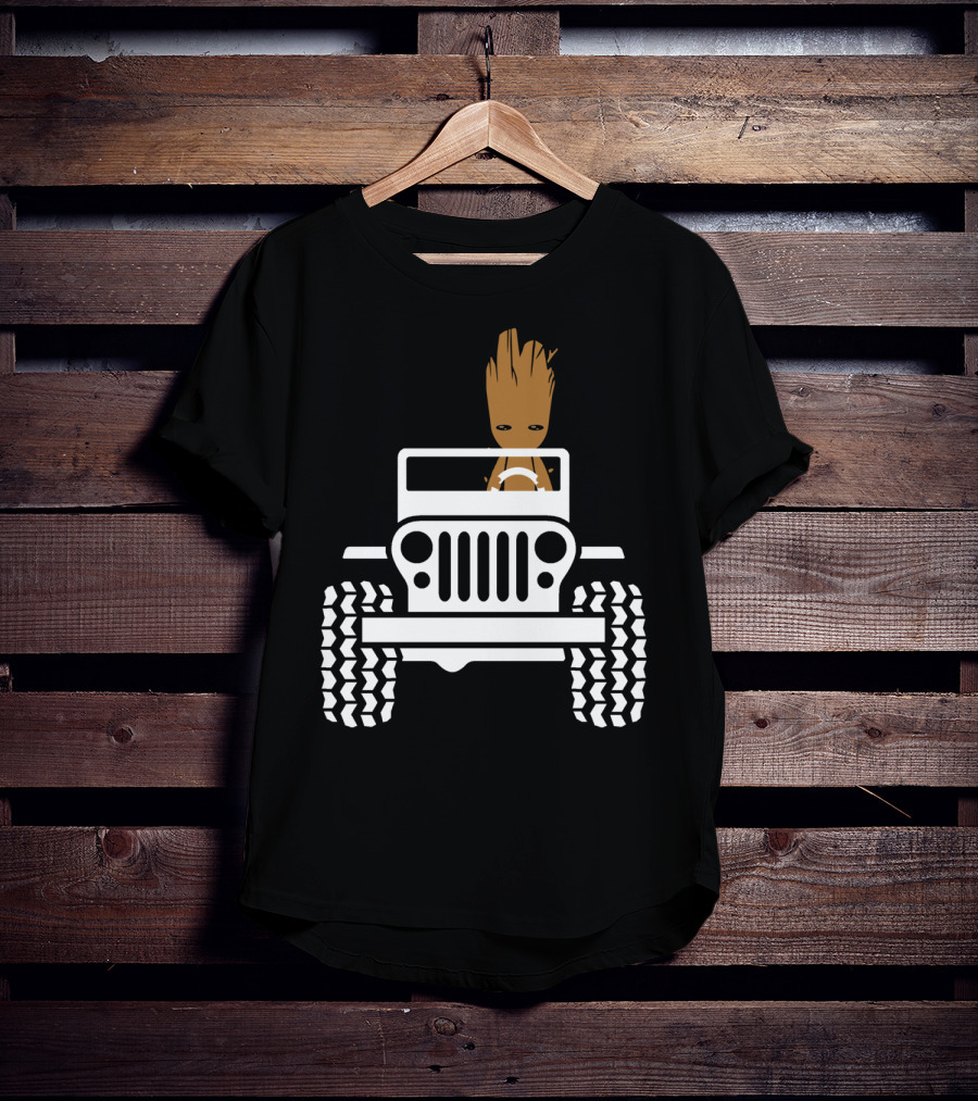 Funny Baby Drive Jeeps Distressed 70s T-Shirt