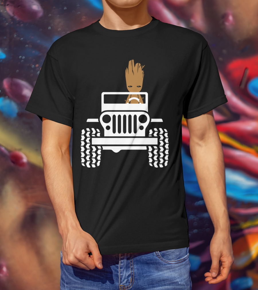 Funny Baby Drive Jeeps Distressed 70s T-Shirt