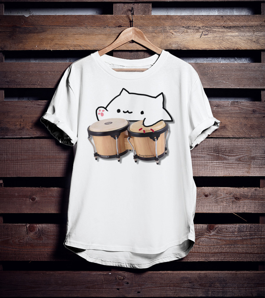 Bongotainment Funny Bongo Cat Meme T-Shirt