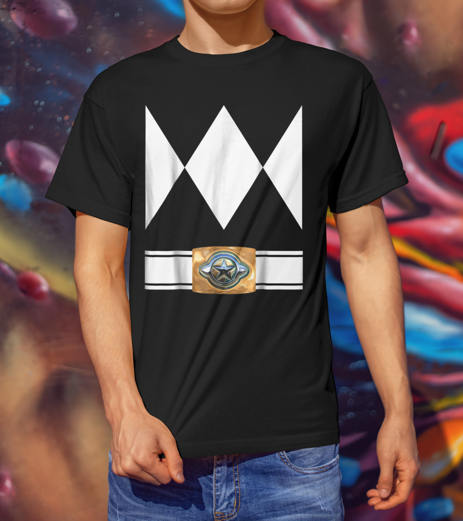 Funny Super Hero Ranger Costume White Diamond Emblem T-Shirt