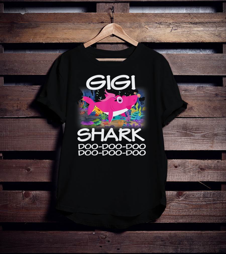 Gigi Shark Doo-Doo-Doo Matching Family Shark Mothers T-Shirt