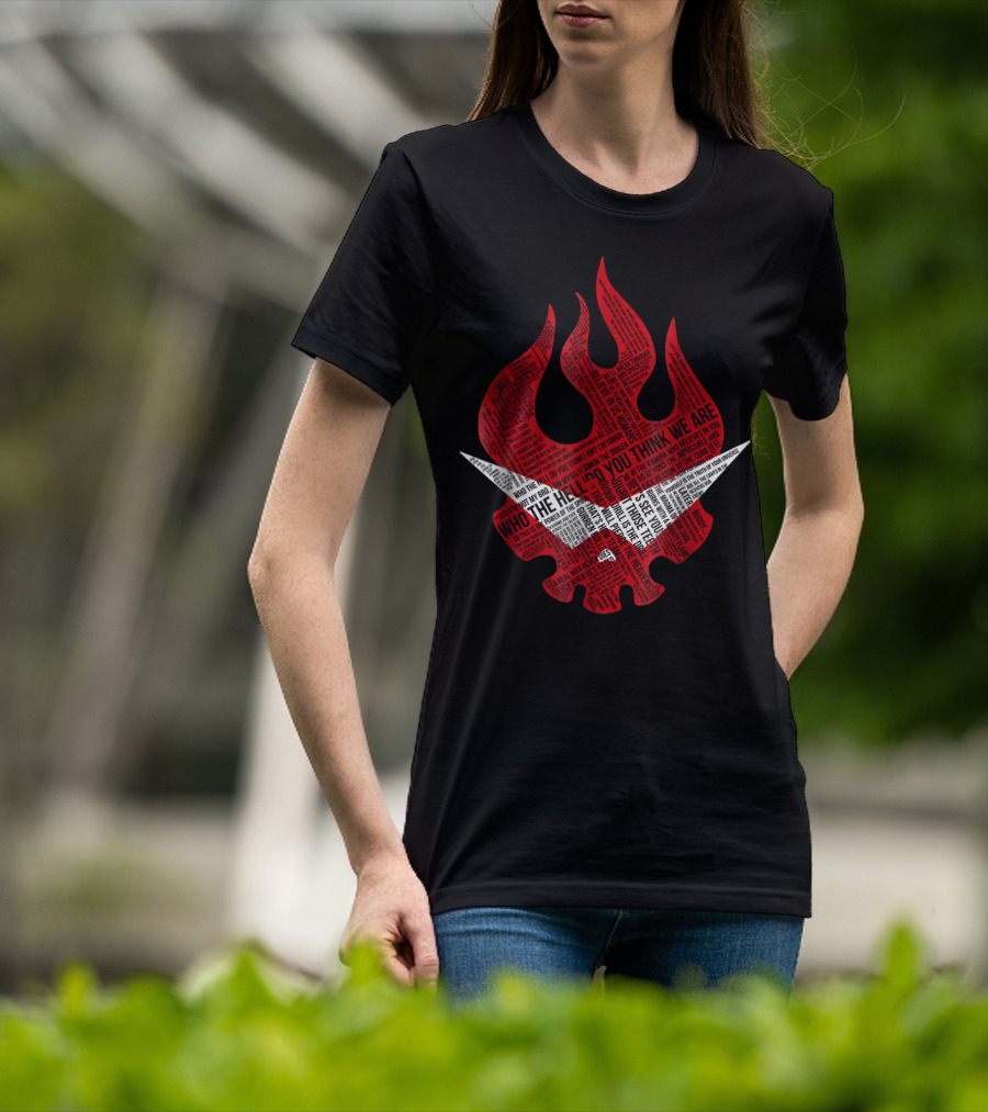 Gurren Lagann Logo Typography Who The Hell Do You Think We Are T-Shirt