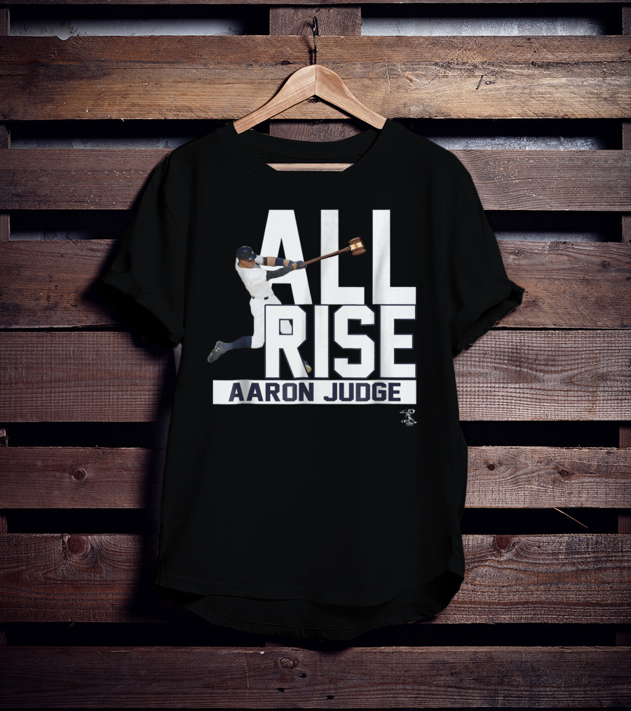 All Rise Aaron Judge Baseball Motif T-Shirt