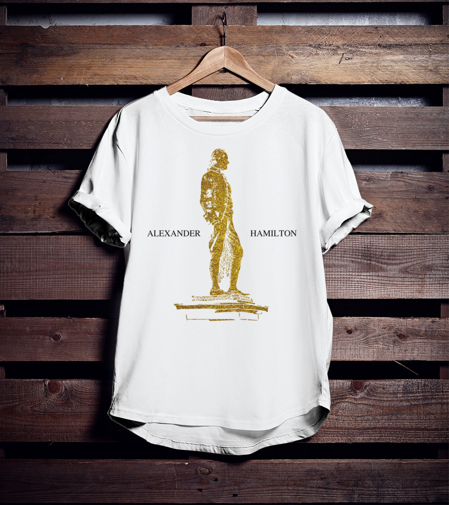 Alexander Hamilton Statue Golden T-Shirt