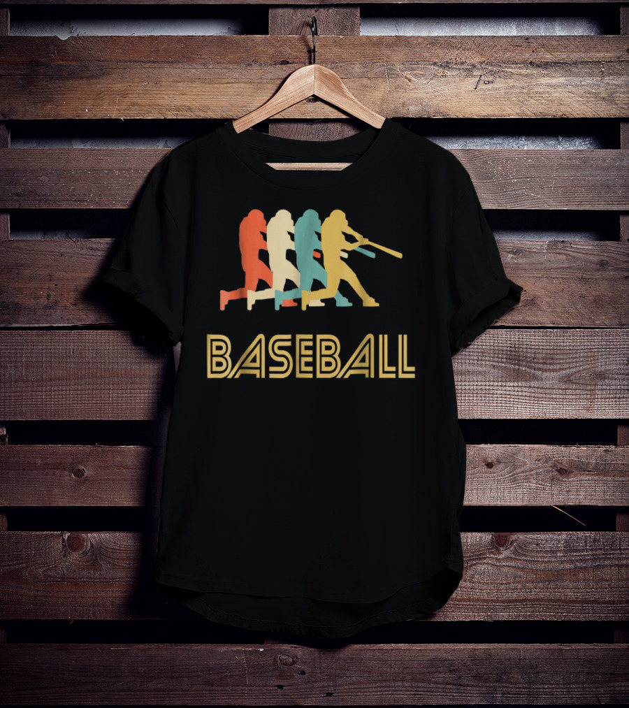 Baseball Batter Pop Multicolor Swing T-Shirt