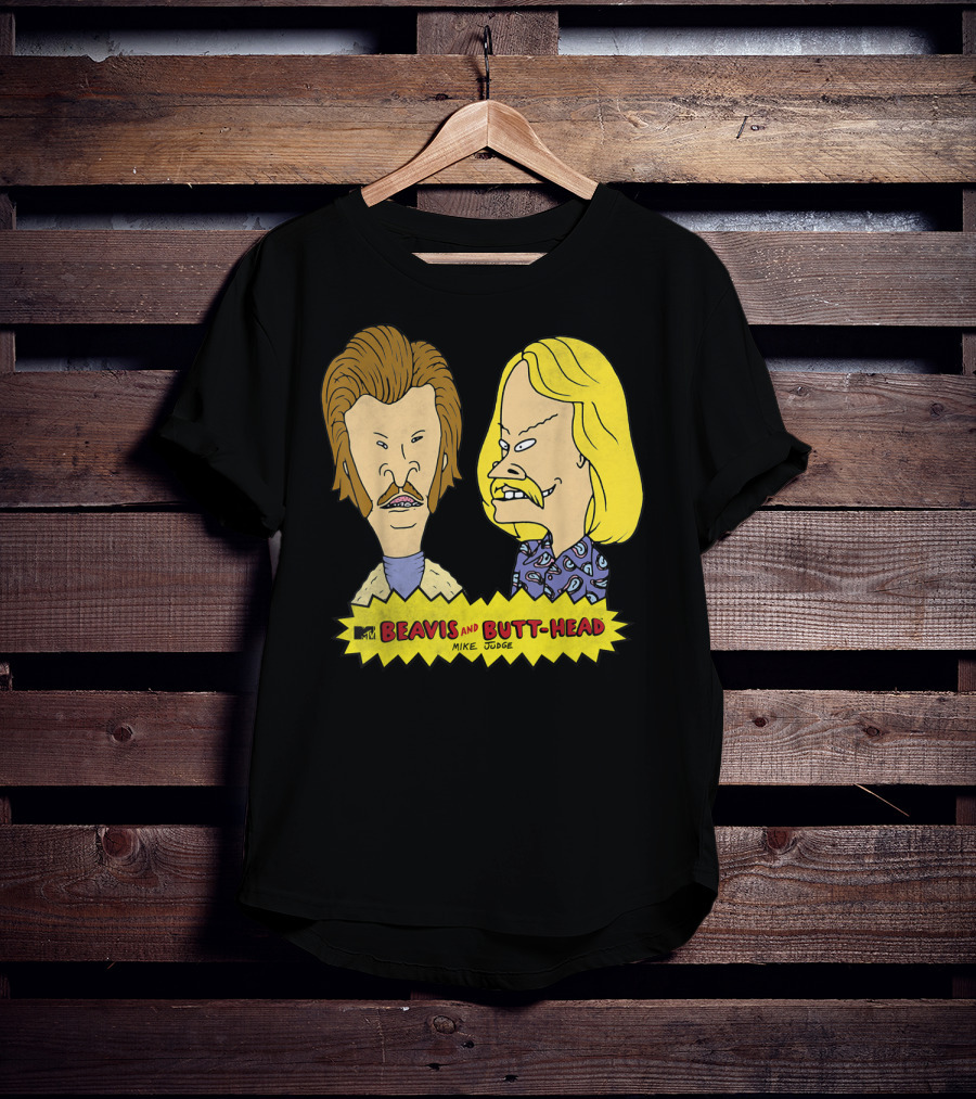 MTV Beavis And Butt-Head Seventies Mustaches Retro Look By Mike Judge T-Shirt
