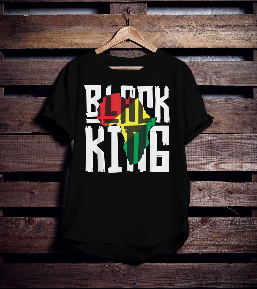 Black King Africa Tribal Men History Month T-Shirt