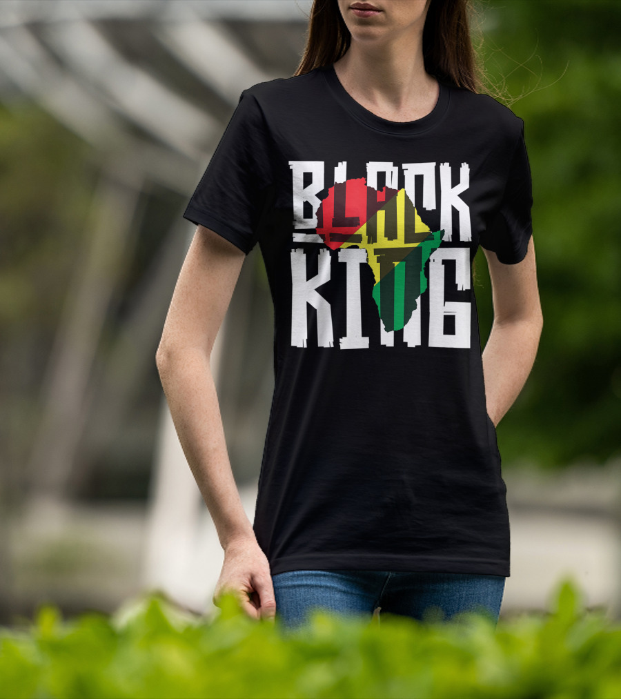 Black King Africa Tribal Men History Month T-Shirt