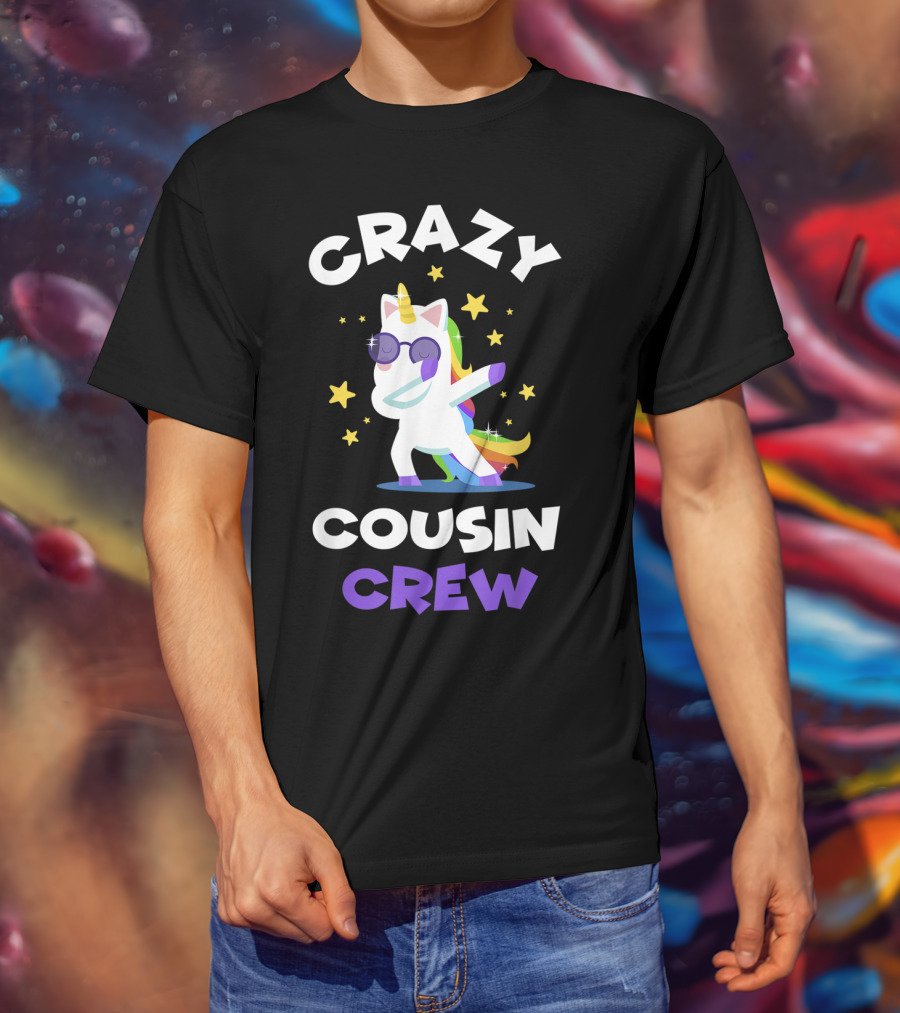 Crazy Cousin Crew Unicorn Dabbing Reunion T-Shirt