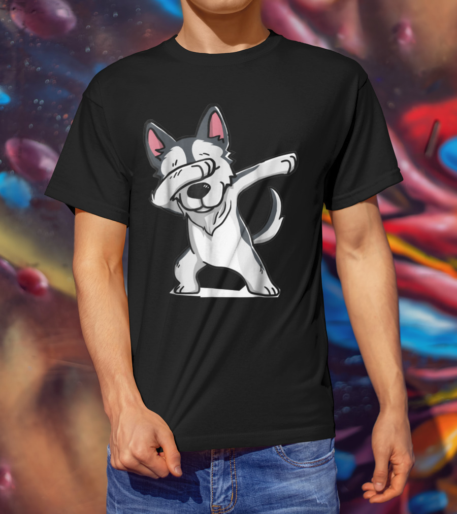 Cute Funny Dabbing Wolf Dab T-Shirt