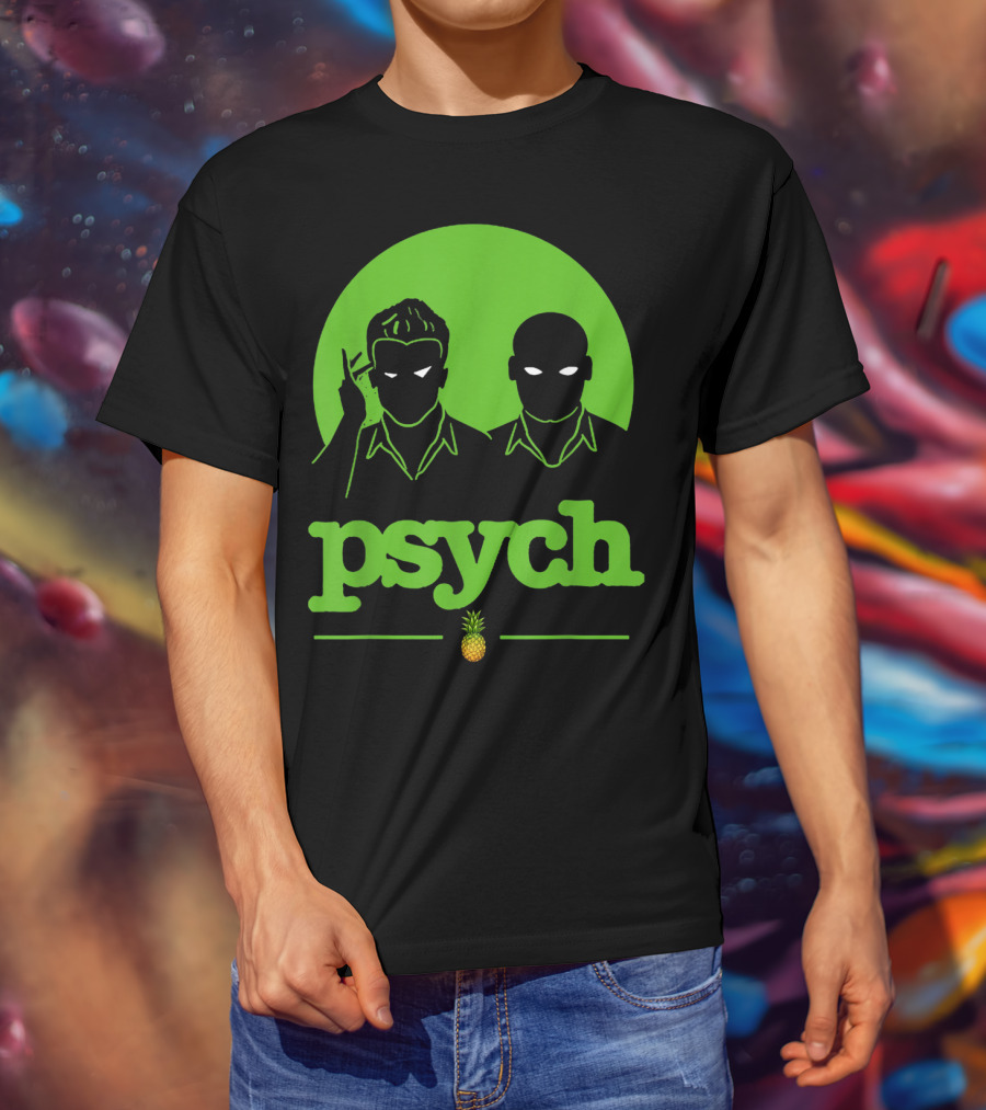 Psych Gus Shawn Spencer Funny Unique Pineapple T-Shirt