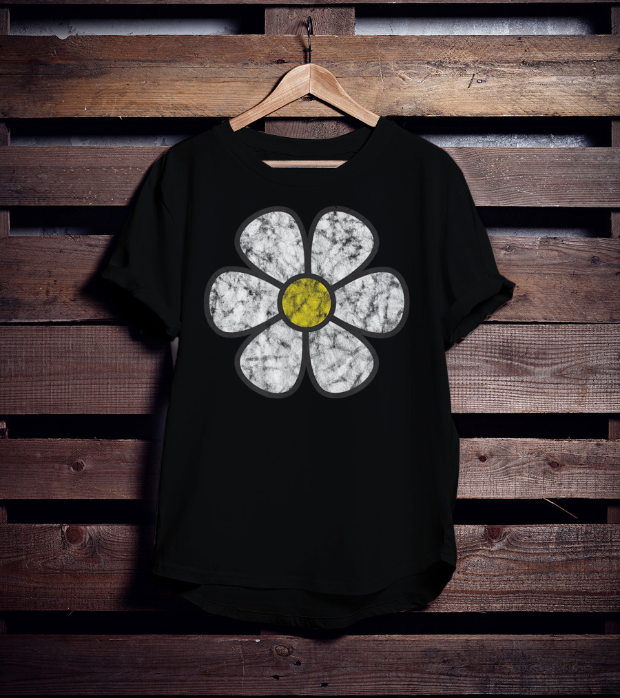 Hippie Daisy Vintage Flower Graphic Effect T-Shirt
