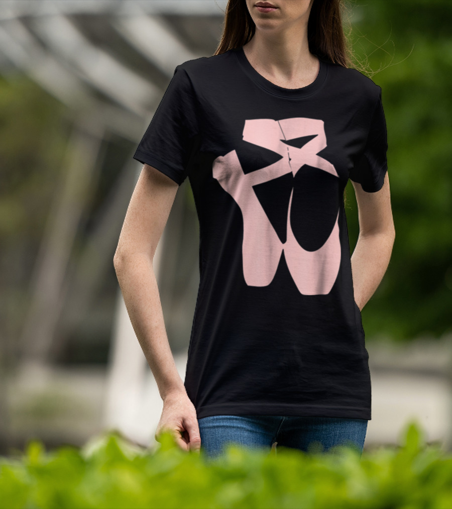 Ballet Dancer Pointe Shoe Ballerina Dancing Barre T-Shirt