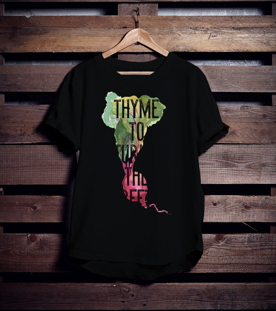 Thyme To Turnip The Beet Lovers Fruit Vegetables Vegan T-Shirt