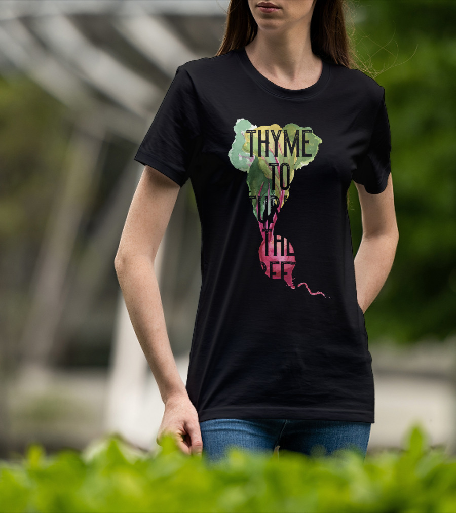 Thyme To Turnip The Beet Lovers Fruit Vegetables Vegan T-Shirt