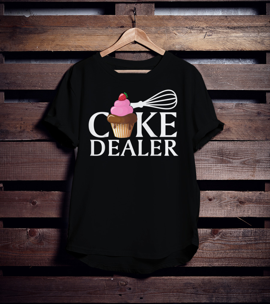 Cake Dealer Baking Lover Cupcake Whisk Strawberry T-Shirt