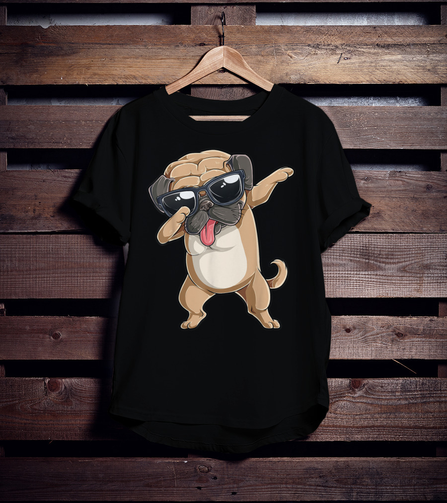 Dabbing Pug Dance Cool Puppy Lovers T-Shirt