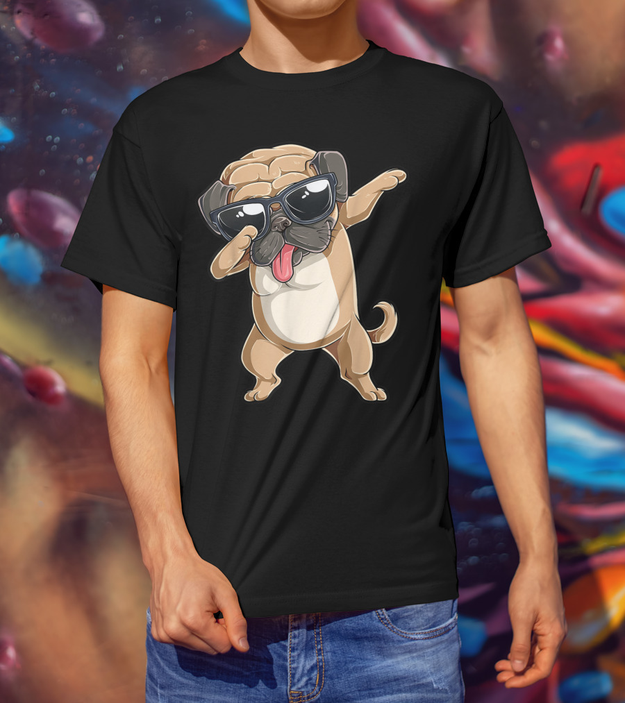 Dabbing Pug Dance Cool Puppy Lovers T-Shirt