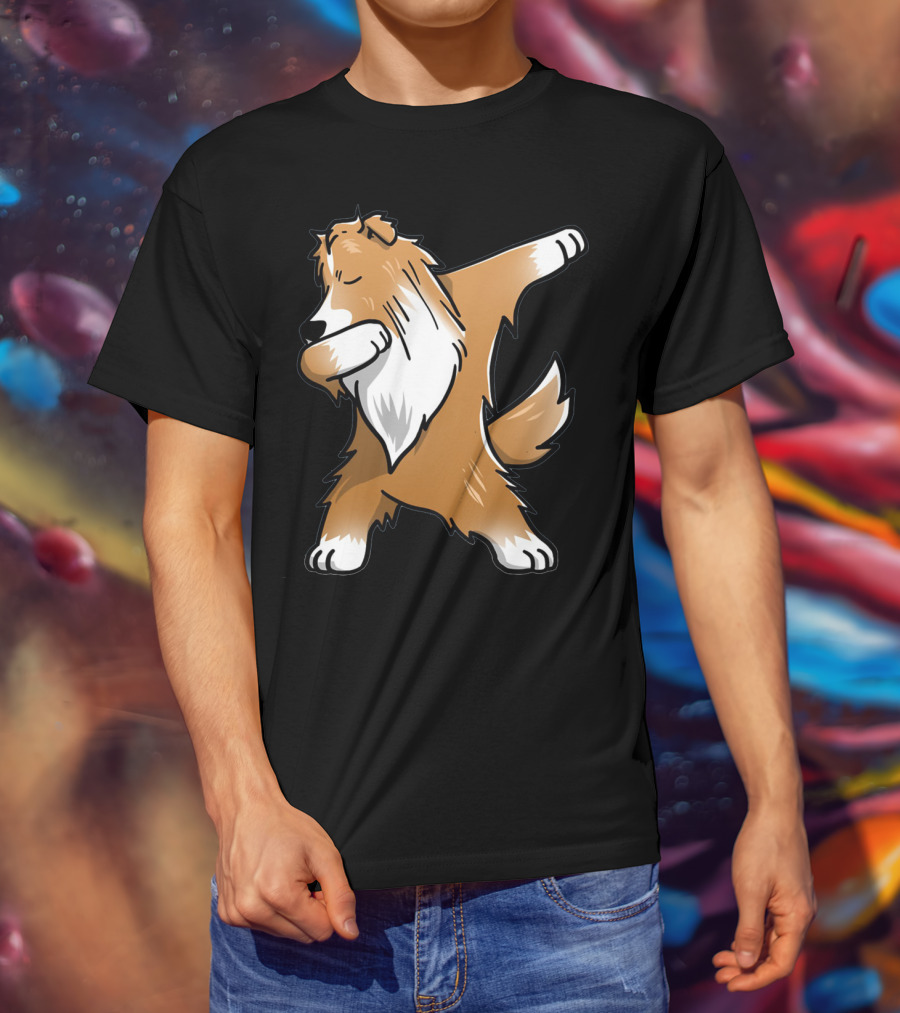 Shetland Sheepdog Sheltie Dabbing Dab Pose T-Shirt