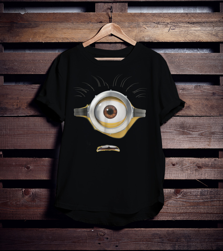 Despicable Me Minions Stuart Scared Face Monster Goggle Eye T-Shirt